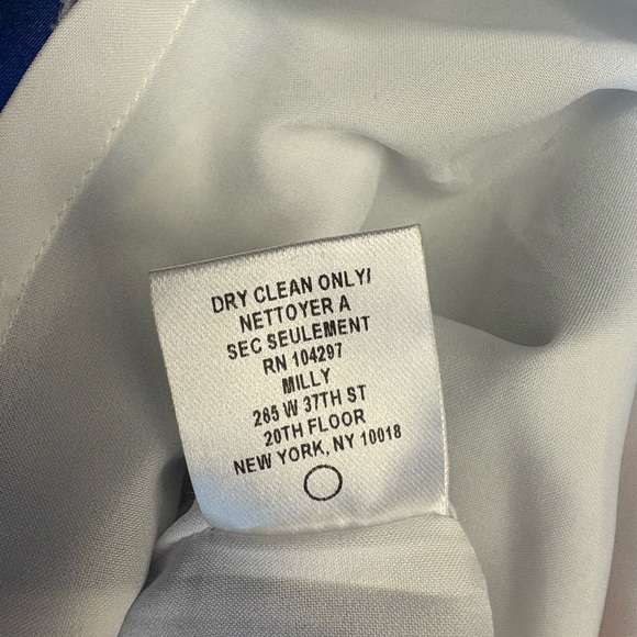 Milly Cut Out Mini Cocktail Dress in multicolor watercolour V-Neck size Small - Picture 8 of 11